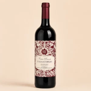 Botella de vino tinto Cálido Recuerdo, Monastrell-Syrah D.O.P. Jumilla, de Casa de Cerezo